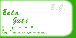 bela guti business card