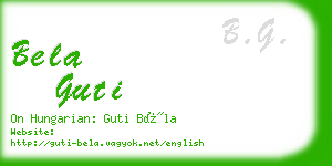 bela guti business card